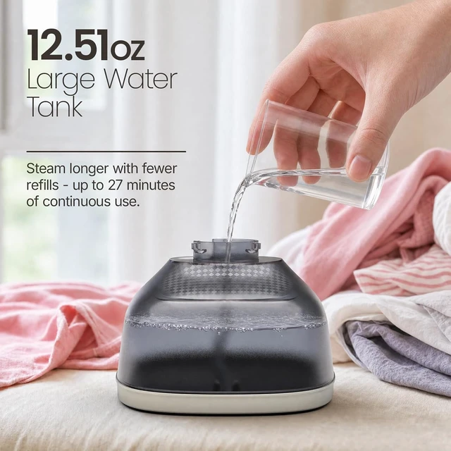 Alt view image 3 of 7 - Steamer for Clothes, 4 Modes with LCD Display, 370ml Large Tank 30s Heat-Up