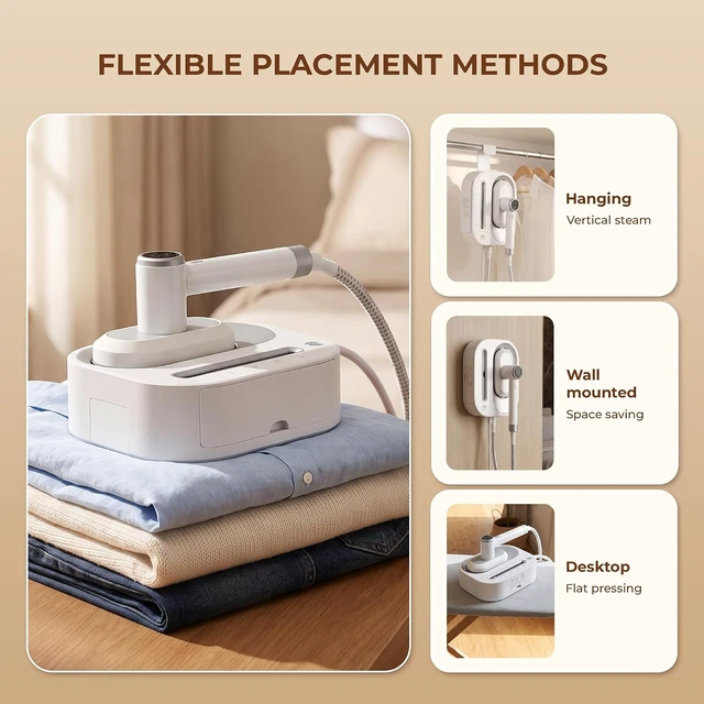 Alt view image 6 of 7 - Hanging Steamer for Clothes, 2 in 1 Handheld Garment Steamer