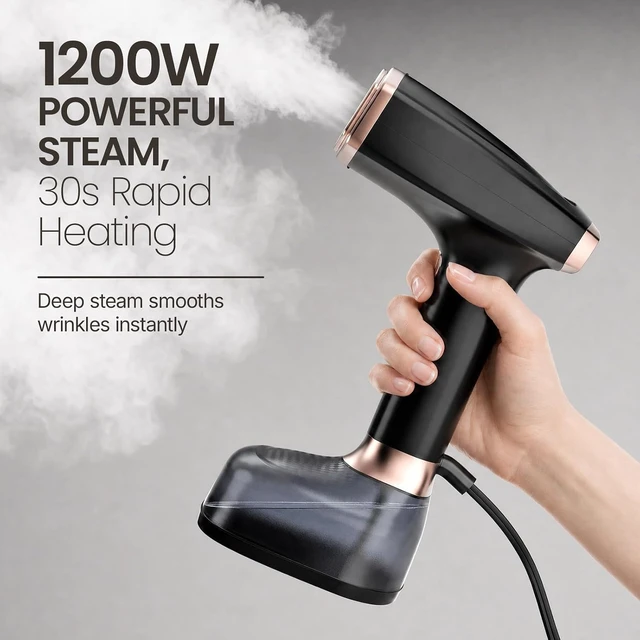 Alt view image 2 of 7 - Steamer for Clothes, 4 Modes with LCD Display, 370ml Large Tank 30s Heat-Up