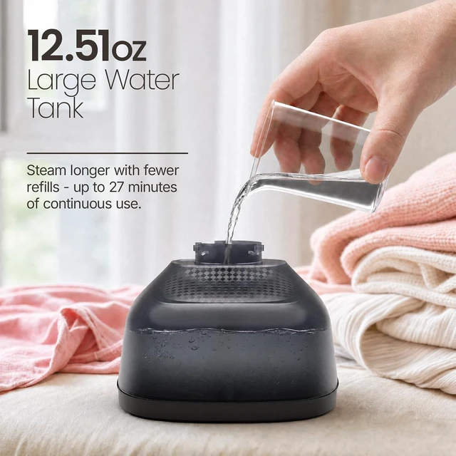 Alt view image 3 of 7 - Steamer for Clothes, 4 Modes with LCD Display, 370ml Large Tank 30s Heat-Up