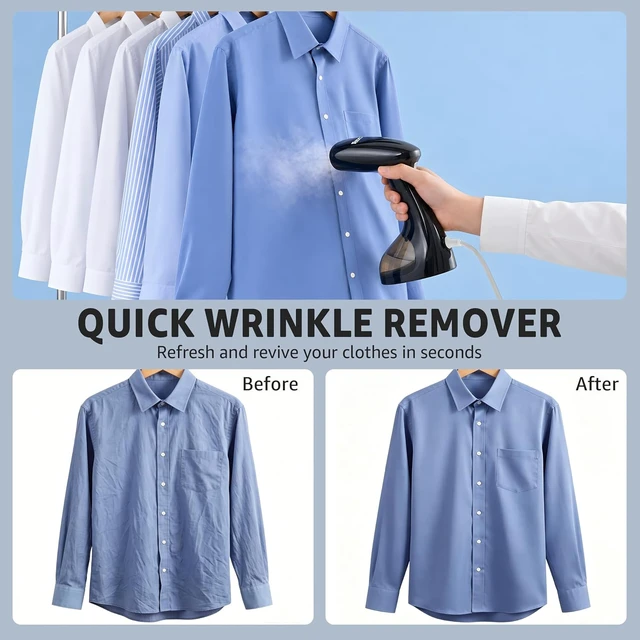 Alt view image 4 of 7 - Steamer for Clothes: 1400W Handheld Garment Steamer & Iron 2-in-1