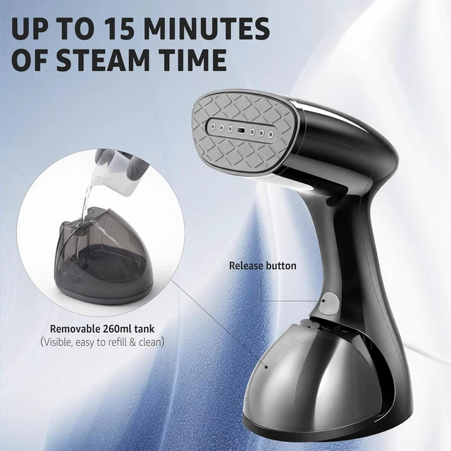 Alt view image 7 of 7 - Steamer for Clothes: 1400W Handheld Garment Steamer & Iron 2-in-1