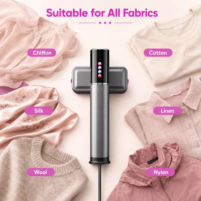 Alt view image 6 of 7 - Travel Steamer For Clothes, 2-In-1 Portable Steam Iron, 1200W Output