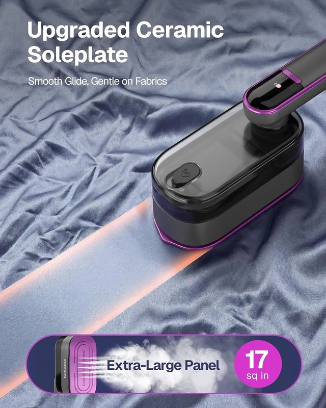 Alt view image 3 of 7 - Behome Travel Steamer for Clothes, 20s Fast Heat-Up Portable Handheld Iron