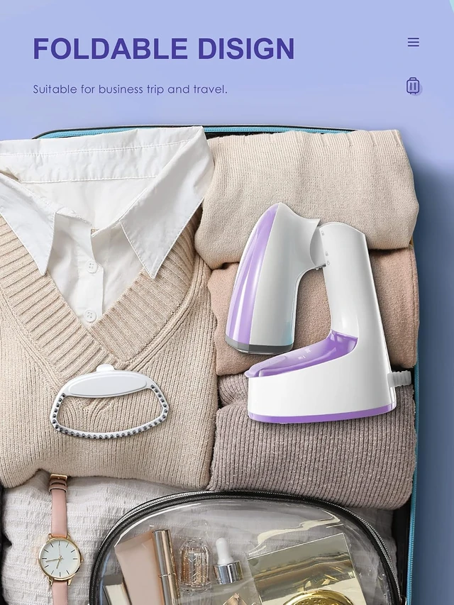 Alt view image 5 of 7 - Reemix Steamer for Clothes, Folding Handheld Design Garment Steamer