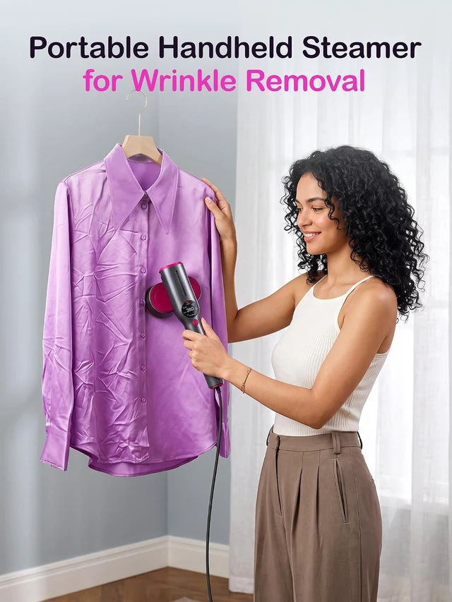 Alt view image 2 of 7 - DRFLASH 2 in 1 Handheld Garment Steamer and Iron for Clothes Travel Size