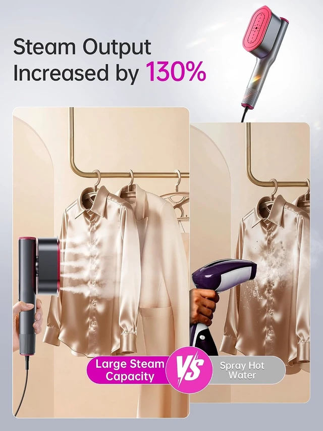 Alt view image 7 of 7 - DRFLASH 2 in 1 Handheld Garment Steamer and Iron for Clothes Travel Size