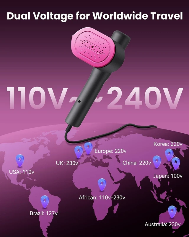 Alt view image 3 of 7 - Travel Steamer for Clothes, 110-240V Dual Voltage Portable Steamer