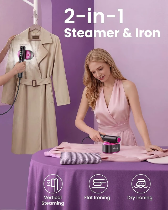 Alt view image 5 of 7 - Travel Steamer for Clothes, 110-240V Dual Voltage Portable Steamer