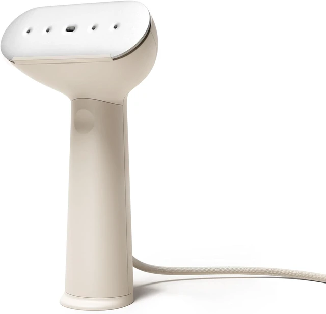 Main image of Steamery Handheld Clothes Steamer Cirrus 3, 1200W, US Plug, Heated Ironing Plate, Fast Heat Up, Garment Wrinkle Remover, Beige
