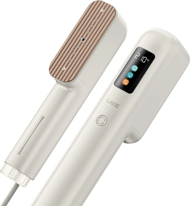 Main image of Travel Steamer for Clothes, 100-240V Dual Voltage Handheld Steamer & Iron 2-in-1, Digital Display, 20s Heat Up, Auto Shut-Off, Worldwide Use for Home & Business Travel (Gold)