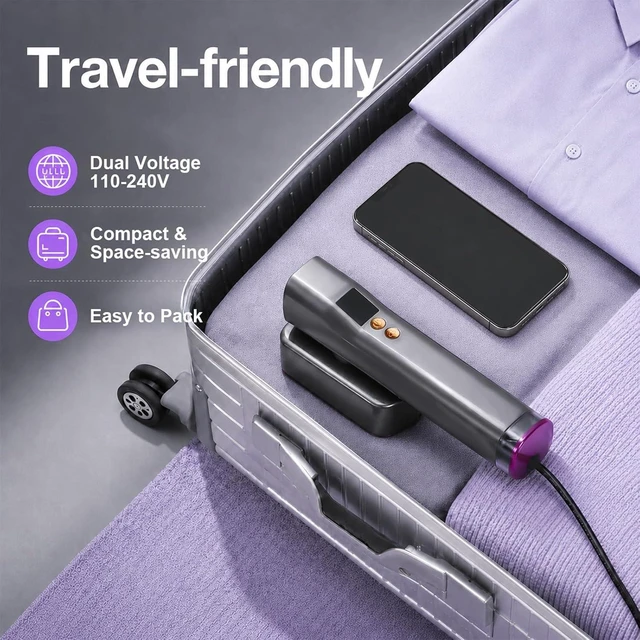 Alt view image 3 of 7 - Travel Steamer for Clothes,110-220V Portable Handheld Garment Steamer