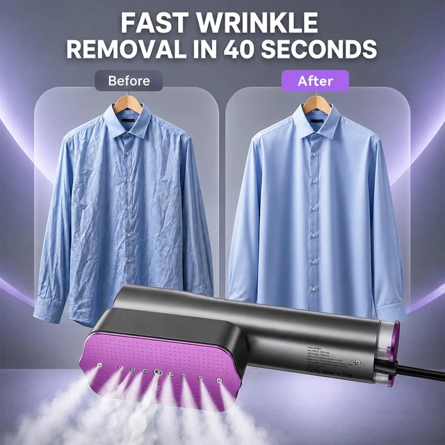 Alt view image 4 of 7 - Travel Steamer for Clothes,110-220V Portable Handheld Garment Steamer