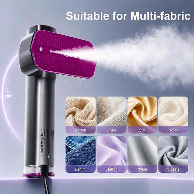 Alt view image 5 of 7 - Travel Steamer for Clothes,110-220V Portable Handheld Garment Steamer