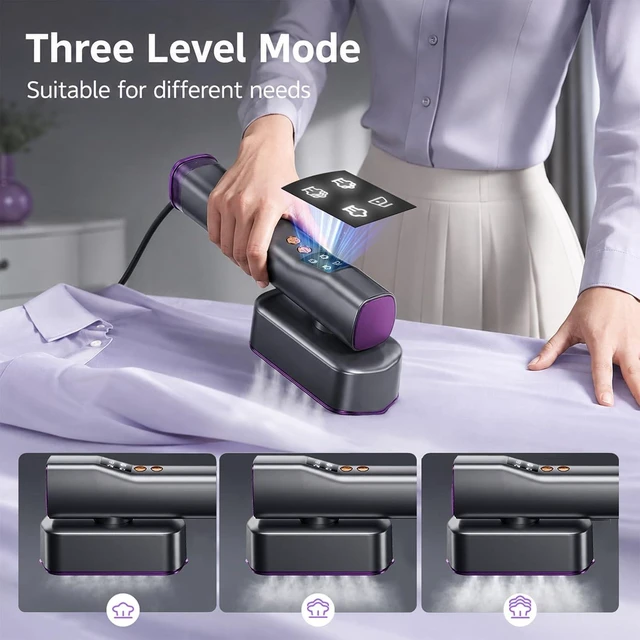 Alt view image 7 of 7 - Travel Steamer for Clothes,110-220V Portable Handheld Garment Steamer