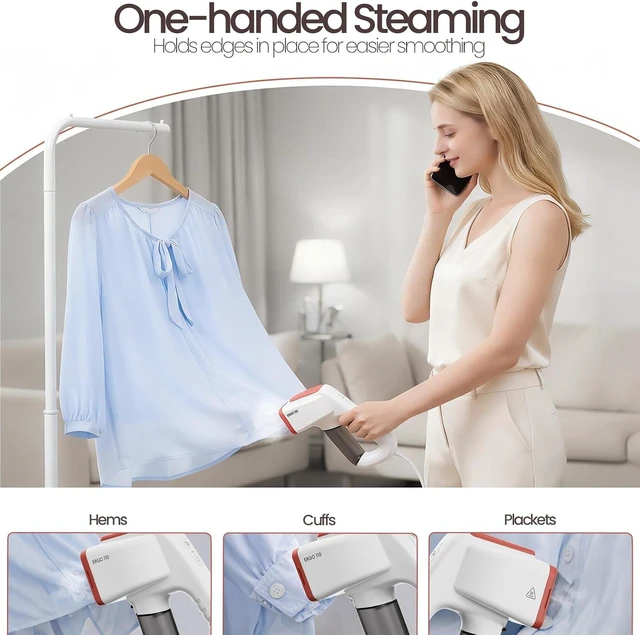 Alt view image 6 of 7 - 3600Pa Vacuum Steamer,Recycled Steam, Handheld Steamer for Clothes,Fabric