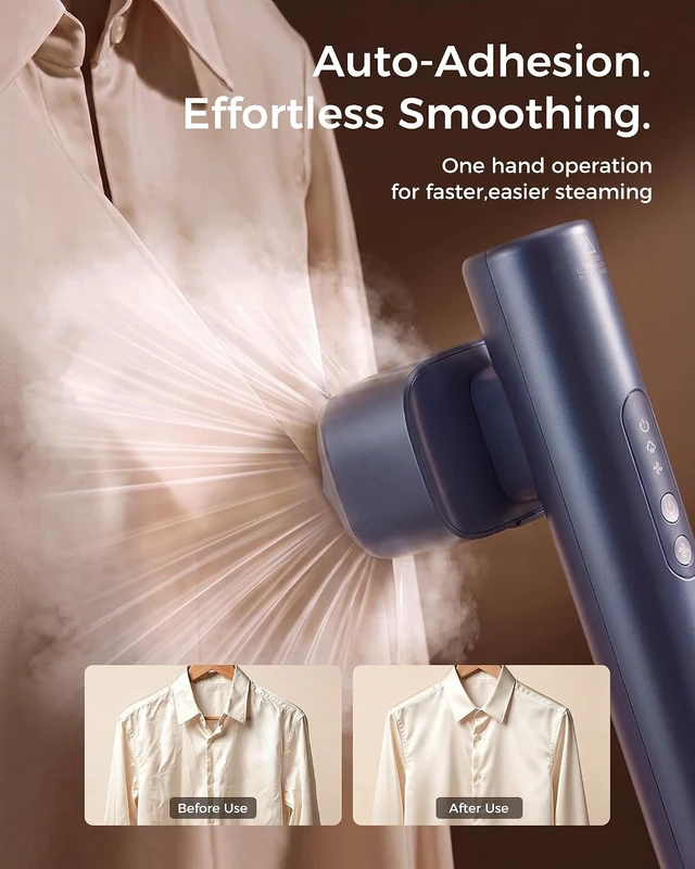Alt view image 2 of 7 - Vacuum Steamer for Clothes, Handheld Travel Garment Steamer with Suction