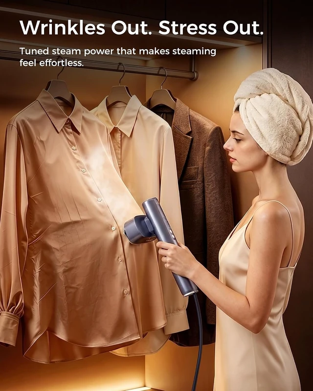 Alt view image 4 of 7 - Vacuum Steamer for Clothes, Handheld Travel Garment Steamer with Suction