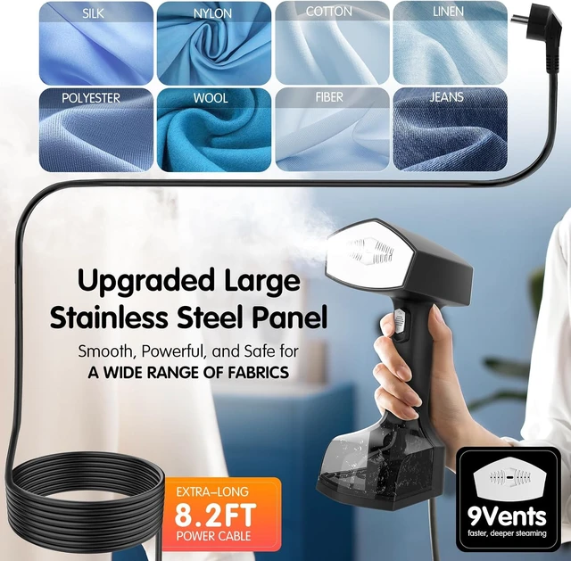 Alt view image 6 of 7 - Handheld Garment Steamer for Clothes, 2000W, 10s Heat-Up, 350ml Tank
