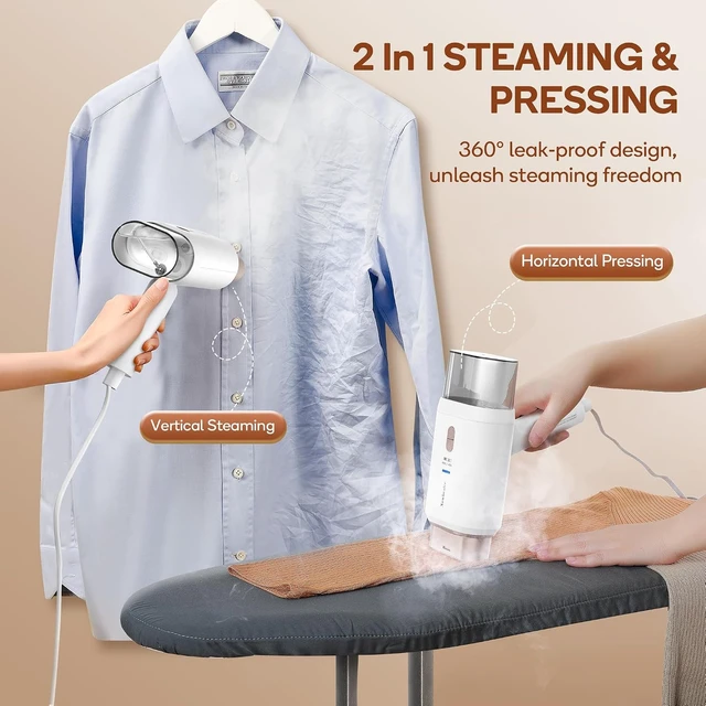 Alt view image 5 of 7 - Newbealer Pro Business Travel Steamer, 1200W Dual Voltage, 180ml (Gold)