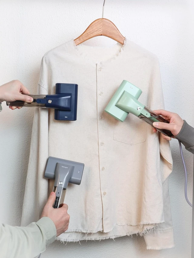 Alt view image 7 of 7 - G10 Steamer for Clothes, Portable Travel Irons,Handheld Garment Steamer (Mint Green)