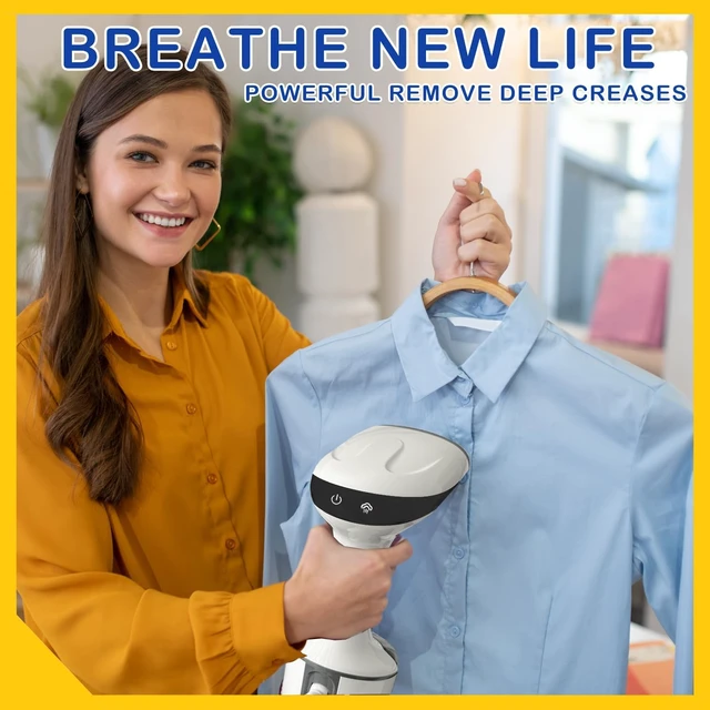 Alt view image 4 of 7 - Steamer for Clothes, Quick Heat Up Handheld Garment Steamer, Portable Colthes Fabric Wrinkles Remover, Travel Steamer Iron for Home