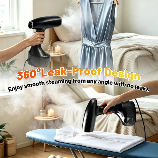Alt view image 5 of 6 - Handheld Steamer for Clothes, 1800W Powerful Steam & Fast Wrinkle Remover