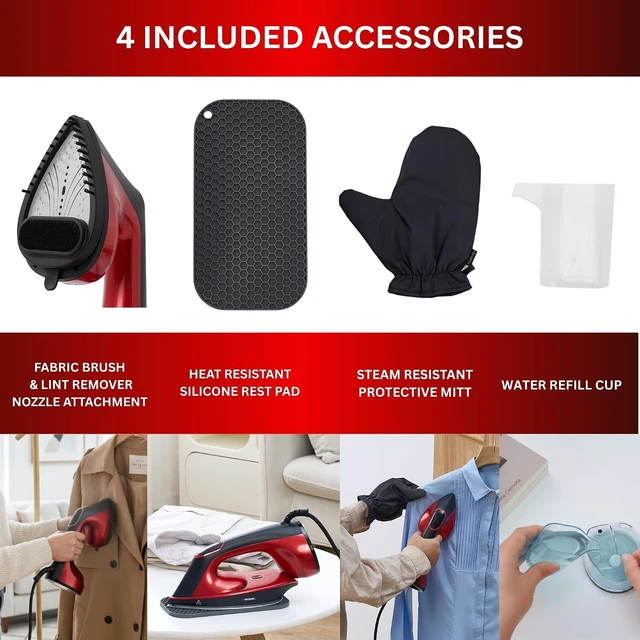 Alt view image 7 of 7 - True & Tidy DuoPress XL 2-in-1 Clothes Steamer & Iron, 1600W Powerful Turbo Steam, Large Ceramic Plate, Smart Temperature Control, 3 Steam Modes