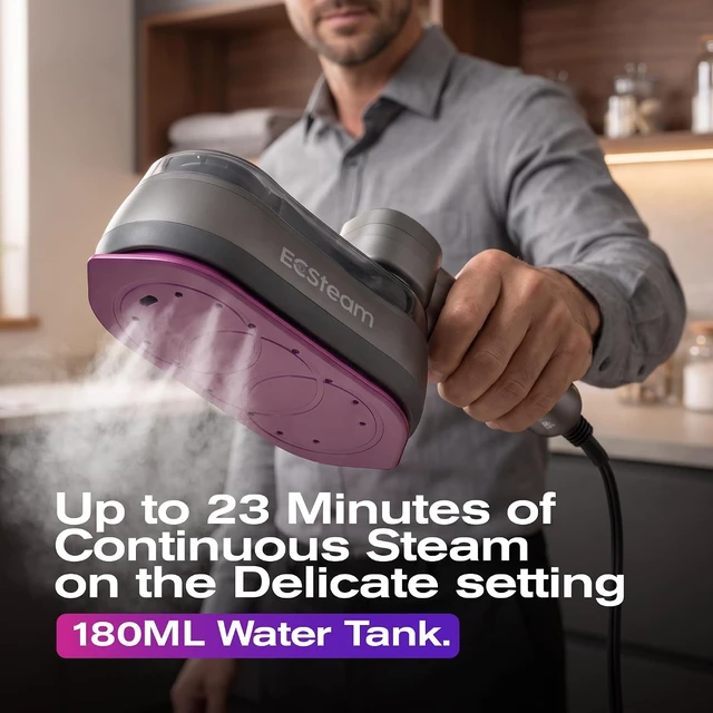 Alt view image 6 of 7 - Elite Handheld Garment Steamer for Clothes 2-in-1 Steam Iron