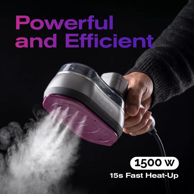 Alt view image 5 of 7 - Elite Handheld Garment Steamer for Clothes 2-in-1 Steam Iron