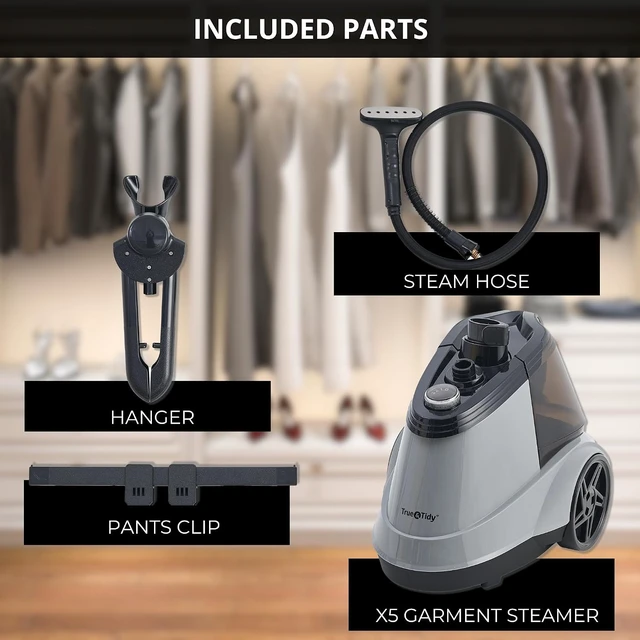 Alt view image 3 of 7 - True & Tidy Heavy-Duty Commercial Garment Steamer, w/ 3 Steam Settings
