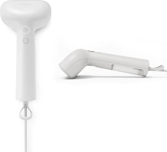 Alt view image 2 of 6 - Steamery Handheld Clothes Steamer Cirrus Core, 1350W, Steam Output 0.74 oz/min, Heat up in 15 Seconds, Dry Steam Technology, Hanging Loop, Visible Water Tank, Portable, Scandinavian Design (White)