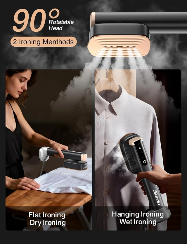 Alt view image 7 of 7 - Sundu Travel Steamer for Clothes, Steamer & Iron 2 in 1 with Fast Heat-Up, 1200W Portable Handheld Garment Steamer, 15s Fast Heat-up, (180 ml +100 ml) 2 Water Tanks for Home & Travel(Grey)