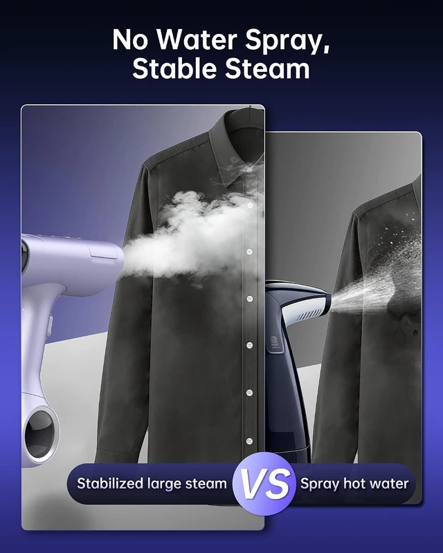 Alt view image 5 of 7 - Morus Vacuum Steamer for Clothes, 3600Pa Suction Handheld Clothes Steamer, Remove Dust, 1200W Portable Steamer for Home and Travel, Steamer Iron 2 In 1, 170ml Water Tank (110-120V)