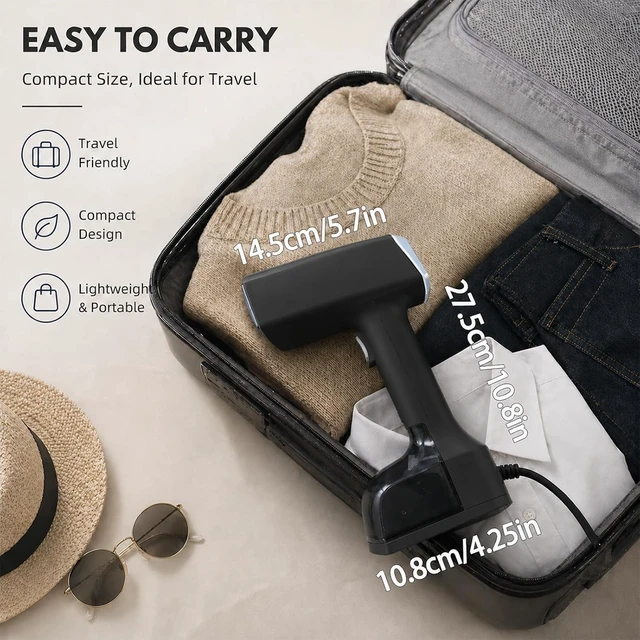 Alt view image 4 of 7 - 2-in-1 Clothes Steamer & Iron, 1200W, 300ml Tank, 4 Modes, LCD