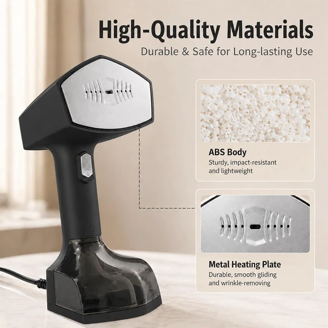 Alt view image 3 of 7 - 2-in-1 Clothes Steamer & Iron, 1200W, 300ml Tank, 4 Modes, LCD