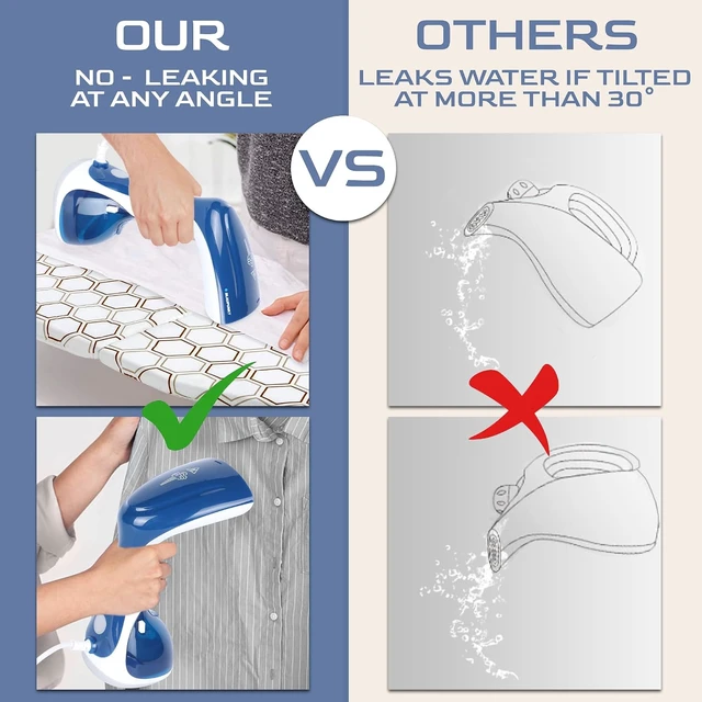 Alt view image 2 of 7 - Steamer for Clothes Handheld 1200W Fast Heat Up Portable Travel Garment Steamer Anti Leak Clothes Steamer with 240ml Water Tank Wrinkle Remover for Home and Travel
