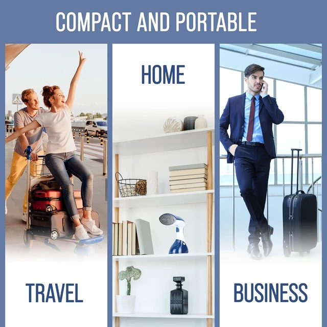 Alt view image 6 of 7 - Steamer for Clothes Handheld 1200W Fast Heat Up Portable Travel Garment Steamer Anti Leak Clothes Steamer with 240ml Water Tank Wrinkle Remover for Home and Travel
