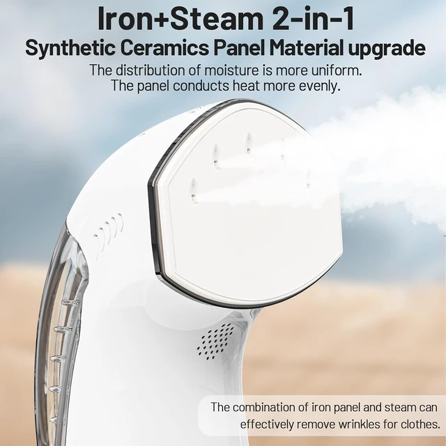 Alt view image 7 of 7 - Handheld Travel Steamer for Clothes with Removable Tank,Cool Touch, No Burn