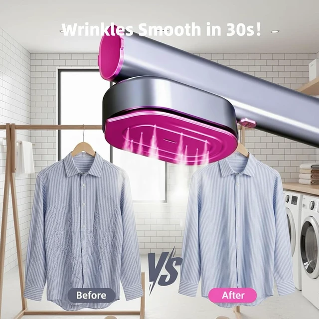 Alt view image 3 of 7 - Travel Steamer for Clothes, 2-in-1 Handheld Garment Steamer 1200W