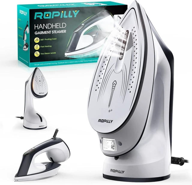Main image of Steam Iron for Clothes, 1600W 2-in-1 Iron & Steamer with Detachable Ceramic Soleplate, Converts from Steamer to in Seconds, Auto-Off, Self-Cleaning, Wrinkle Remover for All Fabrics