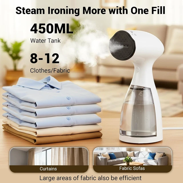 Alt view image 3 of 7 - Handheld Garment Steamer,Steamer for Clothes Wrinkle Removal