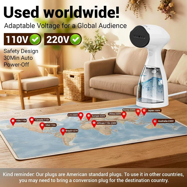 Alt view image 4 of 7 - Handheld Garment Steamer,Steamer for Clothes Wrinkle Removal