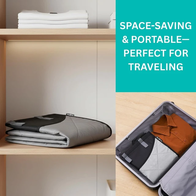 Alt view image 7 of 7 - True & Tidy XL Over the Door Protective Clothes Steamer Pad, Ironing and Press Pad, Helps Protect Surfaces While Garment Steaming, with 3 Hanger Hooks