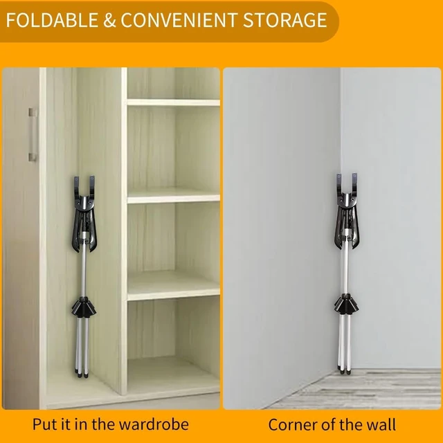 Alt view image 3 of 6 - Foldable Garment Steamer Stand Accessory with Glove, Adjustable Support Rack for Suit, Shirt, Overcoat, Vest, Portable Travel Hanger for Bedroom, Cloakroom, Living room, Office,etc.