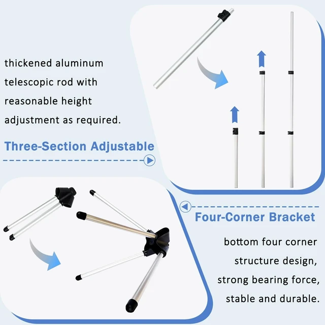 Alt view image 5 of 7 - Garment Steamer Stand Rack for Clothes with Stand, Folding Garment Steamer Iron Stand for Home & Travel Ironing, Height Adjustable Lightweight Steamer Holder with Heat-Resistant Ironing Gloves