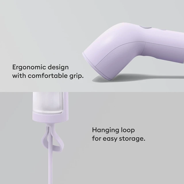 Alt view image 4 of 6 - Steamery Handheld Clothes Steamer Cirrus X, 1200W, Steam Output 20g/min, Heat up in 20 Seconds, Portable, Minimalistic, Scandinavian design, Purple
