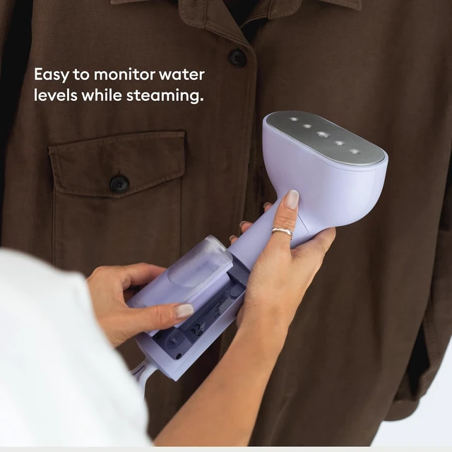 Alt view image 5 of 6 - Steamery Handheld Clothes Steamer Cirrus X, 1200W, Steam Output 20g/min, Heat up in 20 Seconds, Portable, Minimalistic, Scandinavian design, Purple