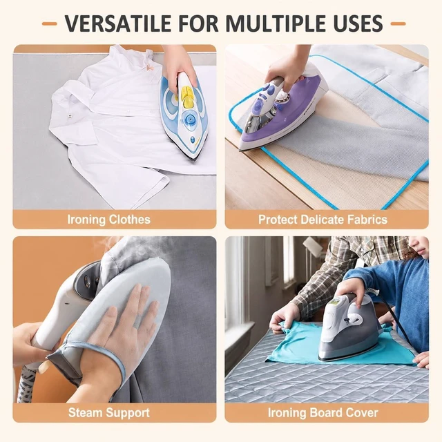 Alt view image 4 of 7 - WAYUTO Over Door Garment Steamer Travel Mat 22 x 47 Inches with Hook, Ironing Glove and Scorch Mesh Press Pad for Clothes Care, Hanging Ironing Mat for Laundry Room and Travel