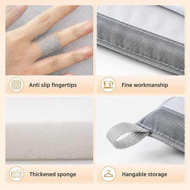 Alt view image 5 of 7 - WAYUTO Over Door Garment Steamer Travel Mat 22 x 47 Inches with Hook, Ironing Glove and Scorch Mesh Press Pad for Clothes Care, Hanging Ironing Mat for Laundry Room and Travel